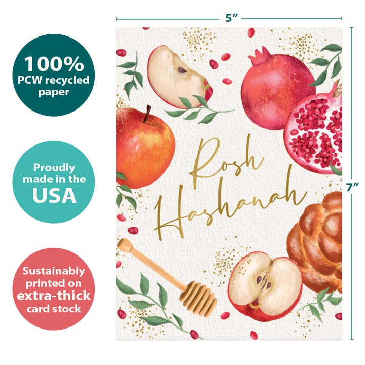 Tree-Free Greetings - Wholesale Rosh Hashanah Card - Welcome Gratitude Rosh Hashanah SKU 223203