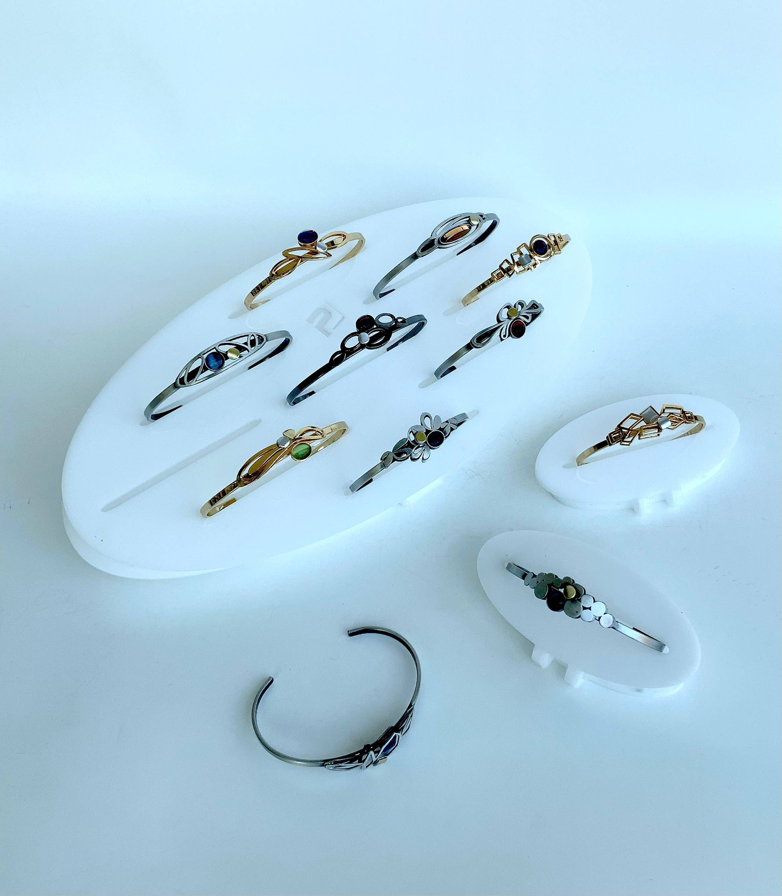 Christophe Poly / Crono Design - Vente Bracelet manchette - BRACELETS (L) - Bracelet Manchette Fin Taille 1&2 Tous Deux Ajustables6