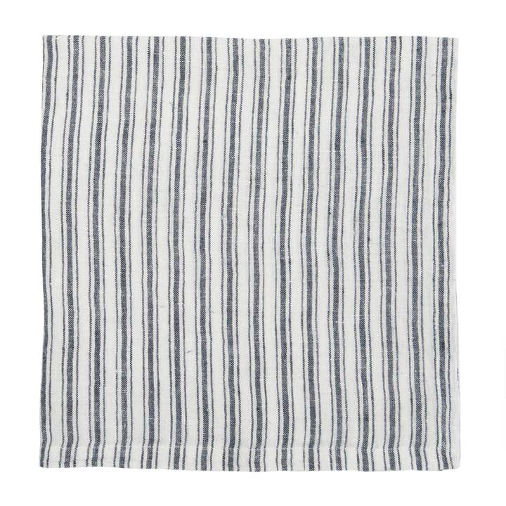 Boat Stripe Linnen Witte en Blauwe Servetten 20x20 - Set van 4 voor wholesale door Caravan Home