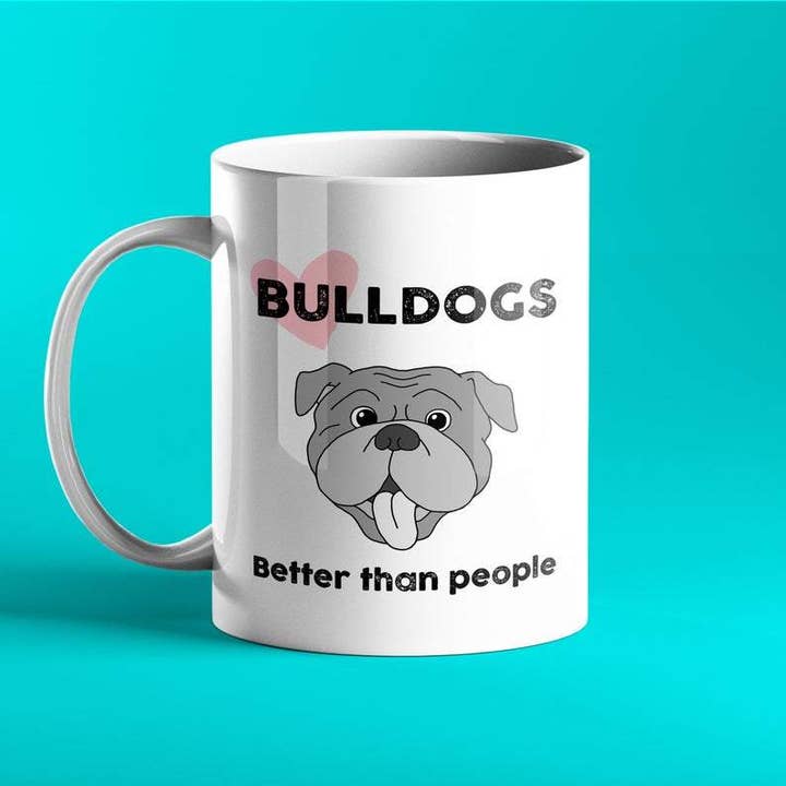 Bulldog Gift Mug for wholesale by Prickly Cards