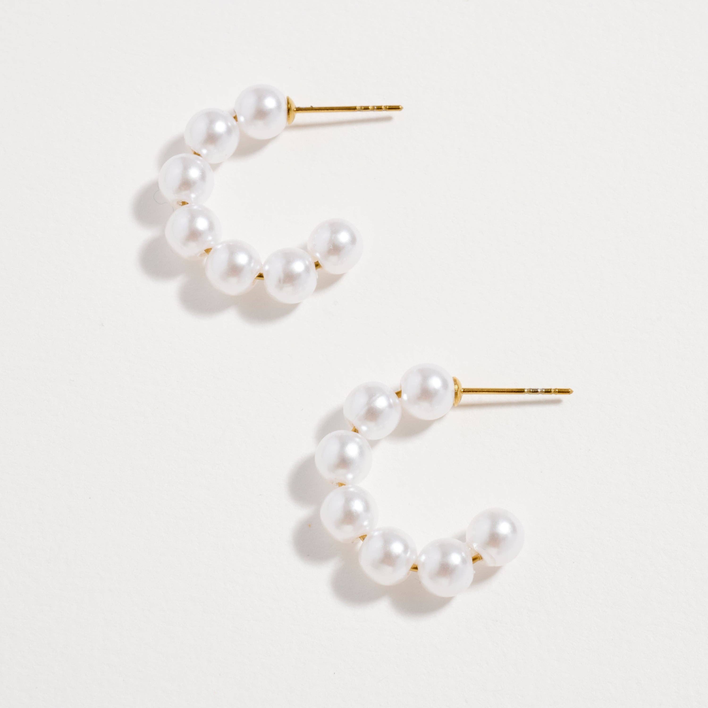 Frem - Wholesale Hoop Earrings - Stainless Steel Pearl Hoop Earrings – Hypoallergenic & Tarnish Free5