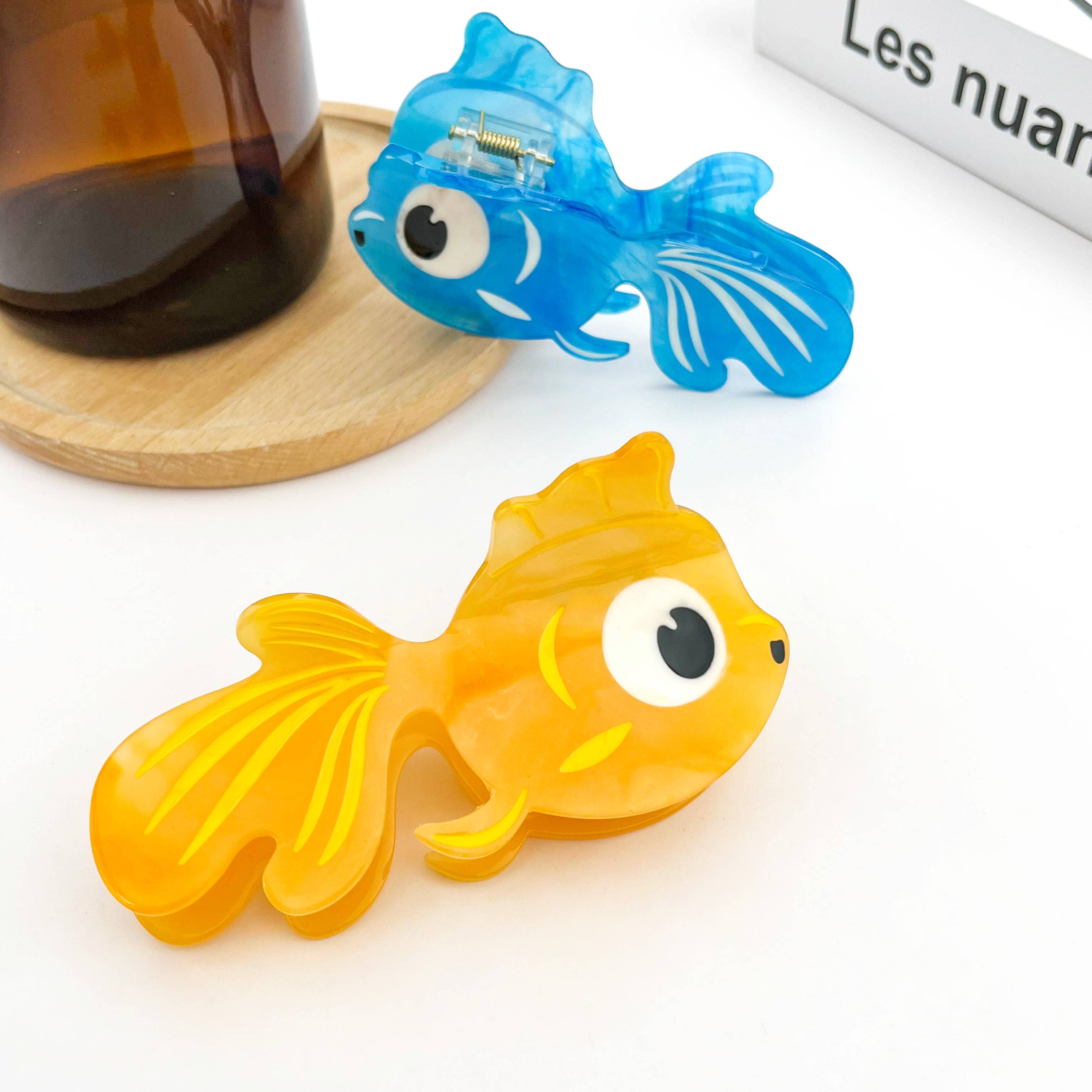 TheDivaSoap - Wholesale Hair Clip - Women's - Big-Eyed Goldfish Hair Clip, Cute Acetate Animal Hair Clip3