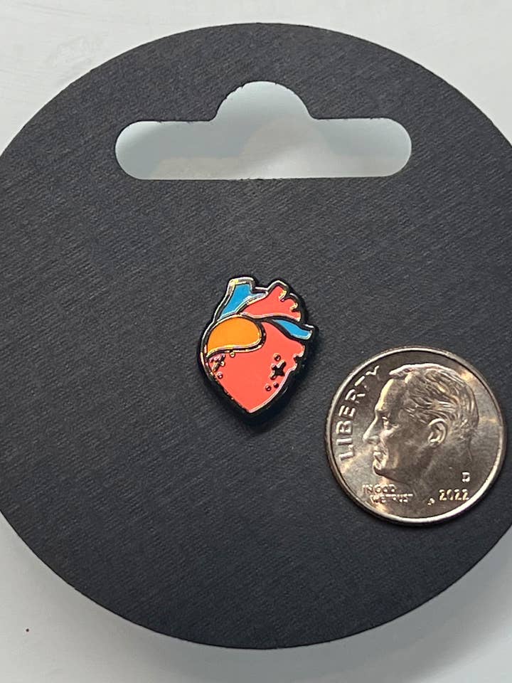 "Tiny Heart" Pin by Cat Chernik for wholesale by Echo Chernik
