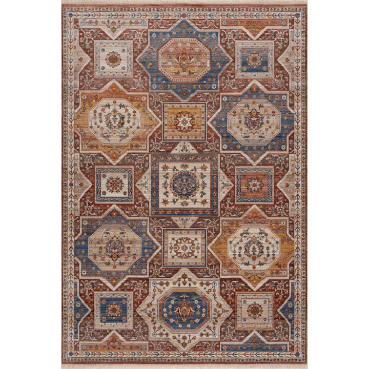 LR Home - Wholesale Area Rug - Rustic Southwestern Floral Medallion Area Rug