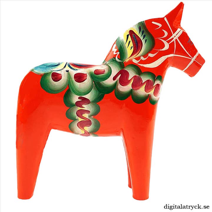 Swedish Dishcloth - Red Dala Horse for wholesale by Scandinavian Specialties