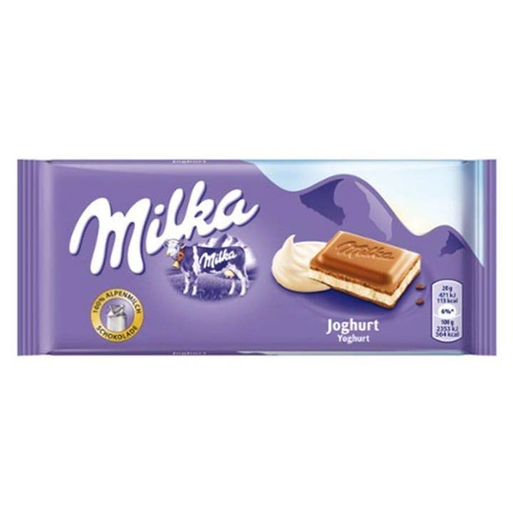 Milka Chocolate Bar Yogurt 100 g 23 count for wholesale by Snacky Candy