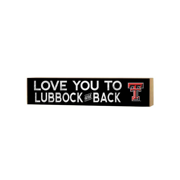 3x13 Block Love you Texas Tech Red Raiders for wholesale by KH Sports Fan