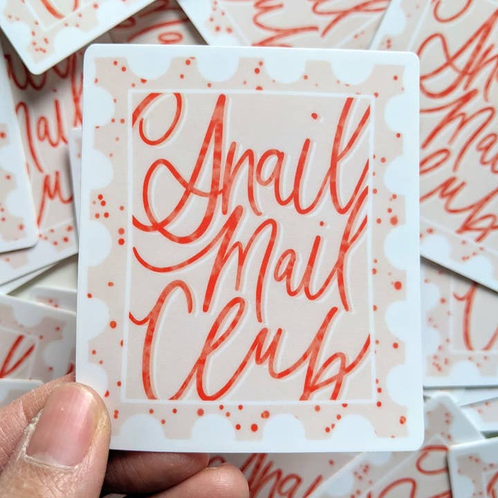 Snail Mail Club Sticker for wholesale by Cross and Dot