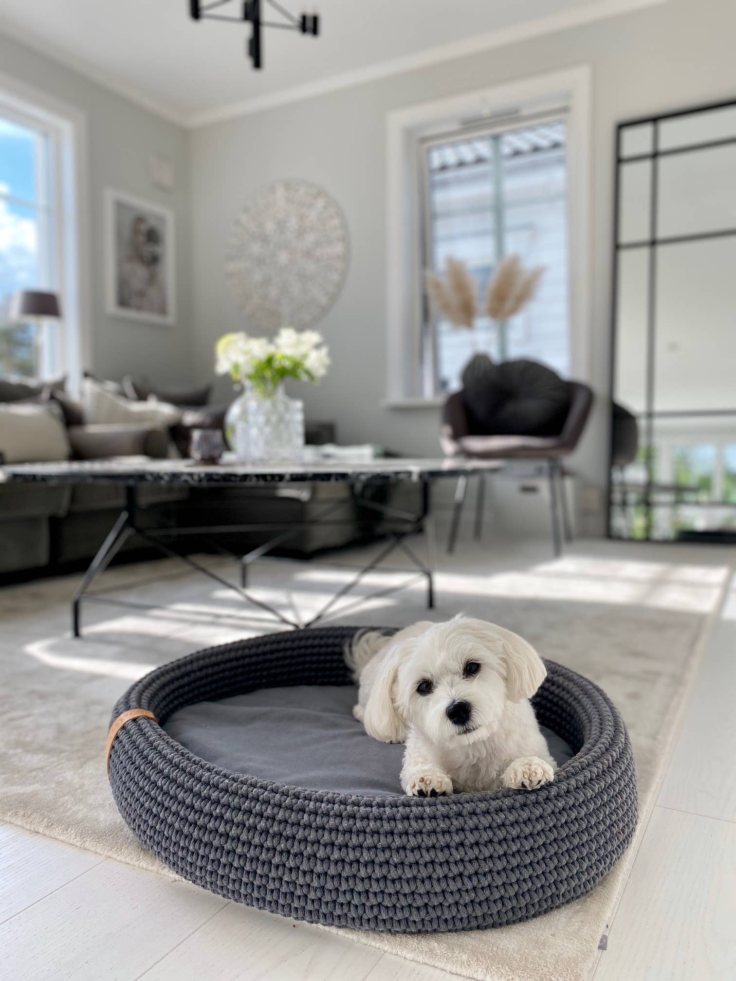 Labbvenn - Vente Panier – chien - Panier pour chien Lukko de forme ovale unique, entièrement fait à la main6