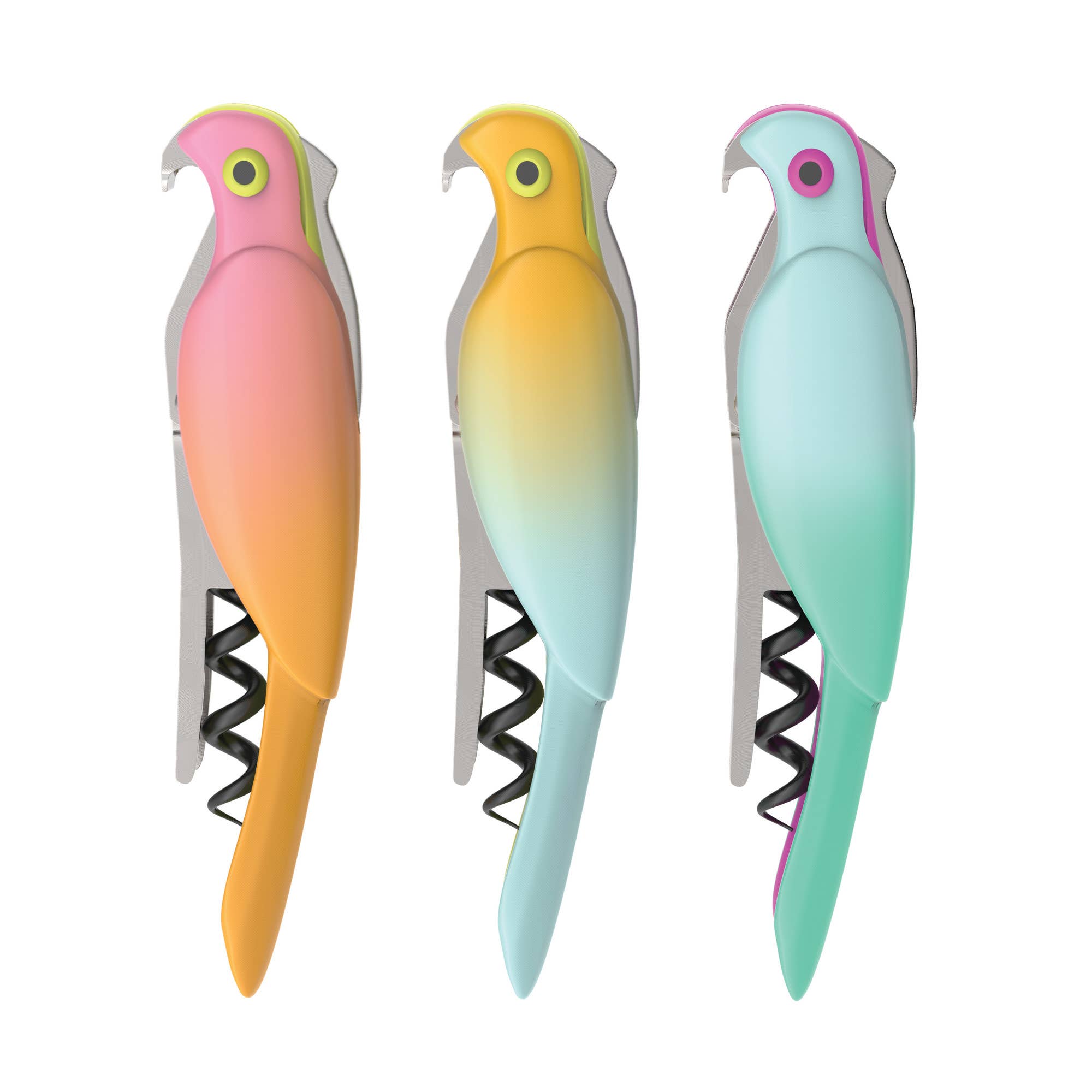 TRUE - Vente Ouvre-bouteille/tire-bouchon - Corkatoo Tire-bouchon à double charnière CDU de 12 COULEURS ASSORTIES3