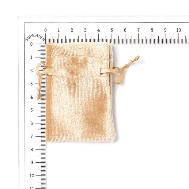 Inca UK – Engroshandel Gavepose – 7x5 cm. Naturlig farvet fløjlssnorpose3
