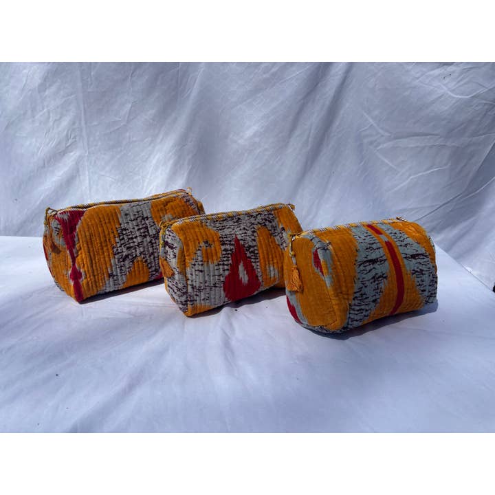 Tibet Handicrafts LLC - Wholesale Travel Set - Orange Vibes Velvet 3 Piece Travel Set3