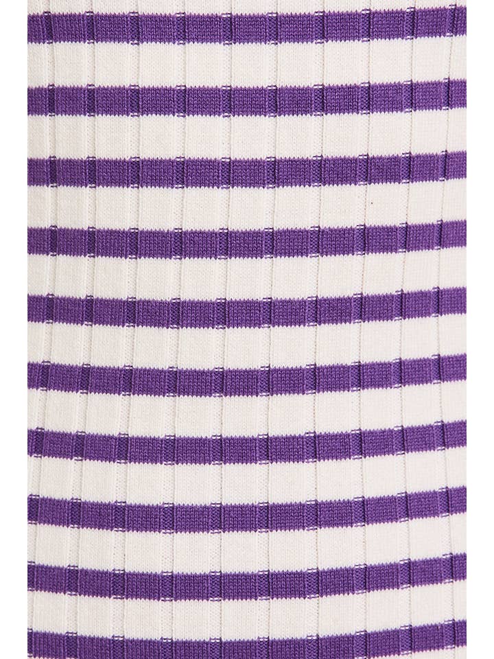 LE LIS - Wholesale Dress - Women's - SLEEVELESS ROUND NECK STRIPED RIB SWEATER DRESS27