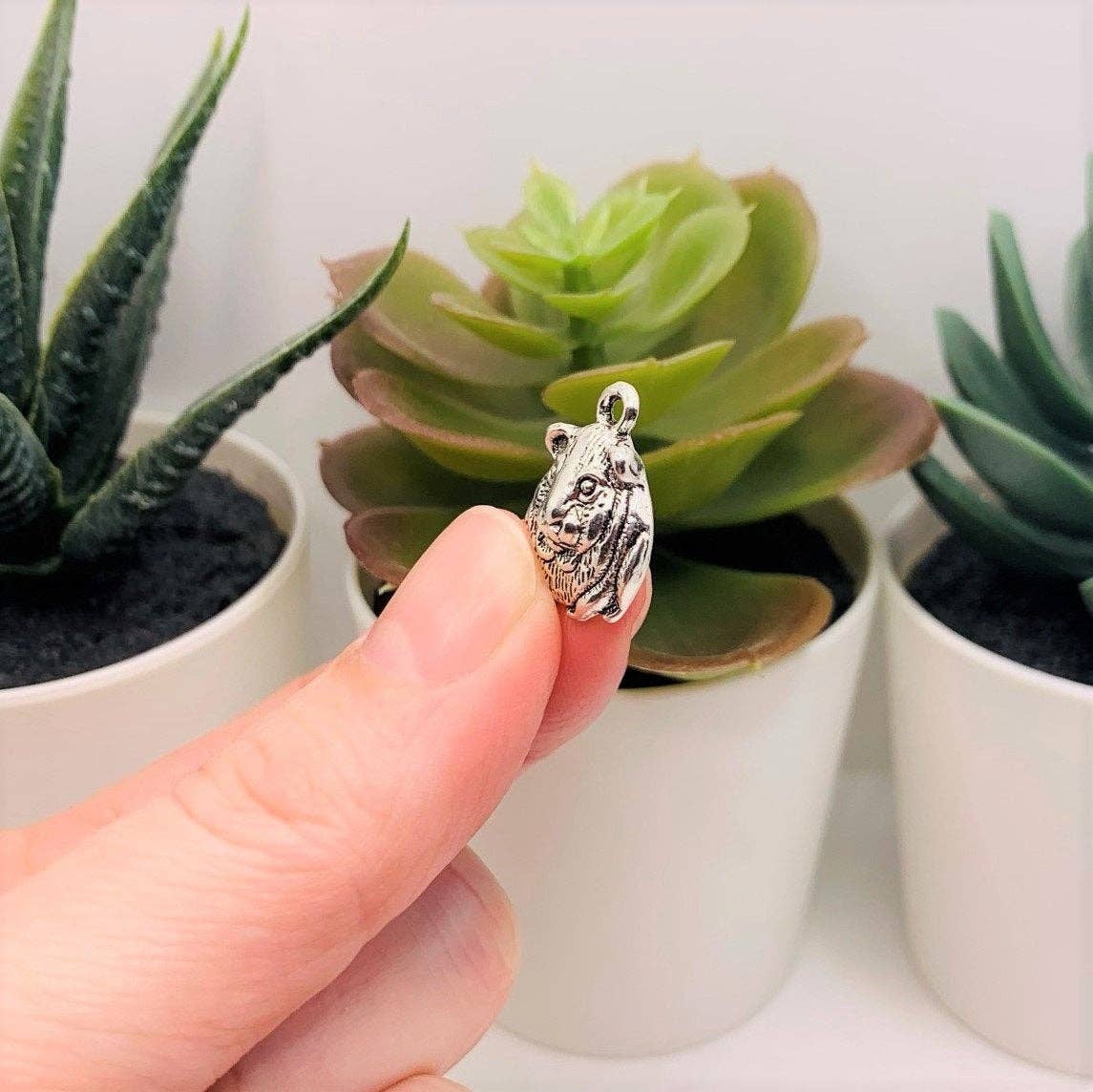 Guerrilla Charm - Vente Breloques/médailles personnalisées - Charms Cochon d'Inde Argent, 14x18mm3