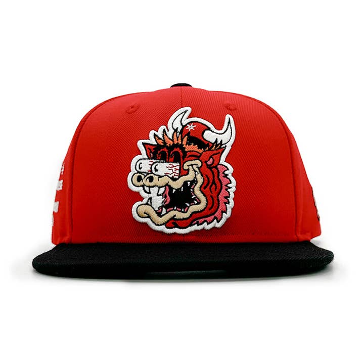 Madhouse on Madison - Fink - casquette snapback rouge pour la vente par Derrick Baker