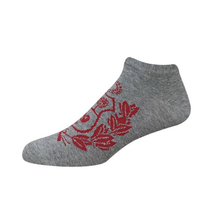 PERÚ SHIELD DESIGNED "UNISEX" COTTON SOCKS - GRAY for wholesale by Evelyn Brooks
