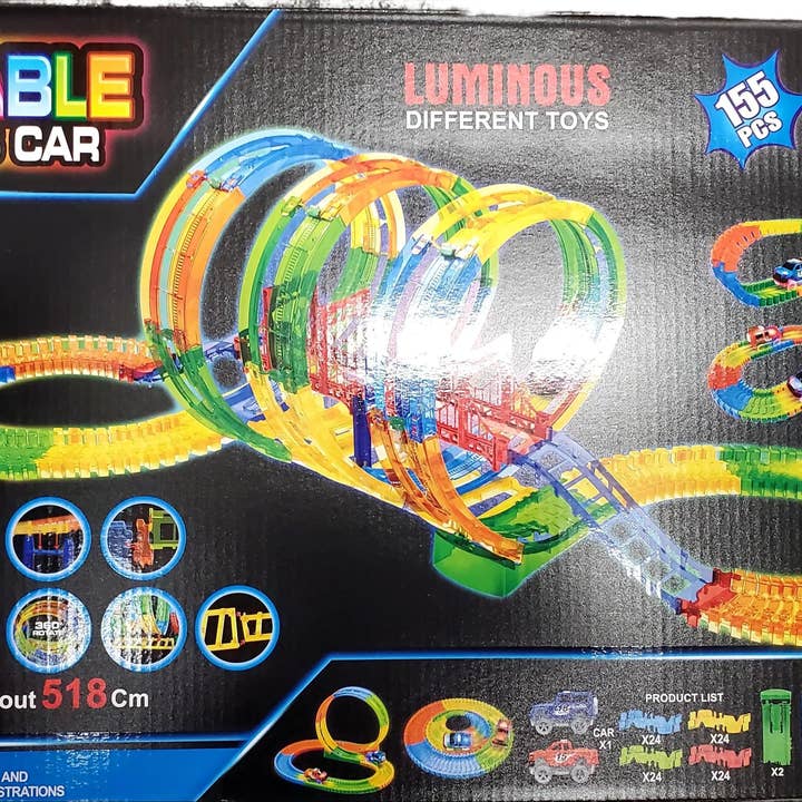Family 8 Toy Company - Wholesale Toy Set - Kids - Luminous Variable Car Track 155 PCS