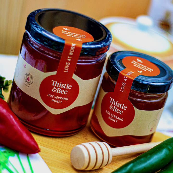 Honey - Hot Serrano Infused for wholesale by Thistle & Bee Enterprises