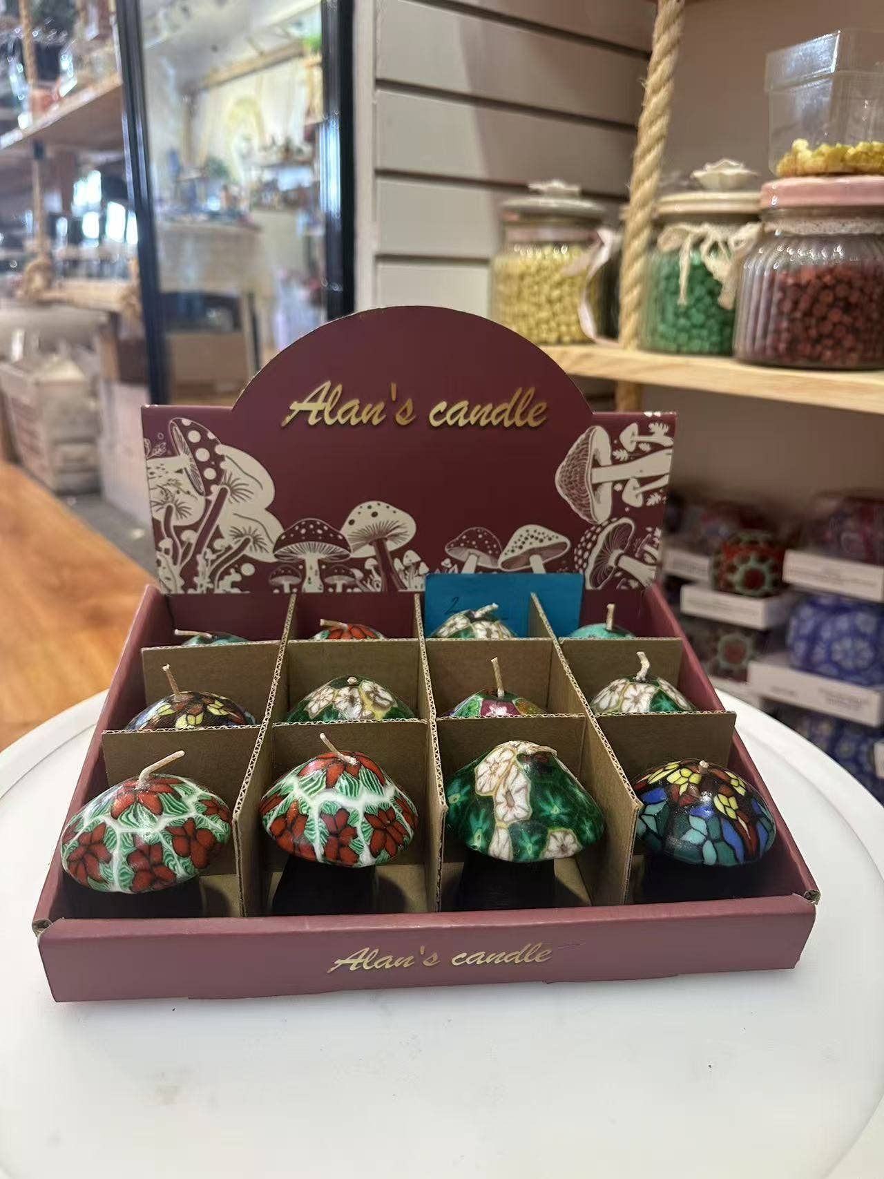Alans Candle – wholesale Novelty candle – Mushroom pack of 120