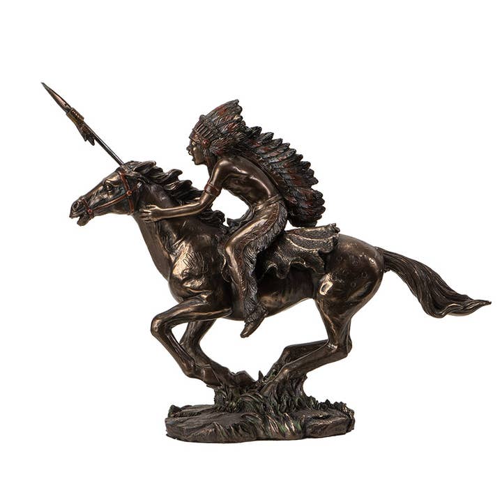 Pacific Trading - Wholesale Decorative Figurine - American West Native American Indian Warrior on Horse2