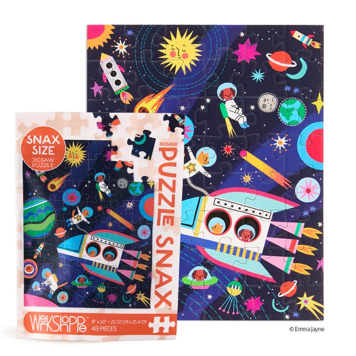 WerkShoppe - Wholesale Puzzle - Kids - Pets In Space 48 Piece Puzzle Snax