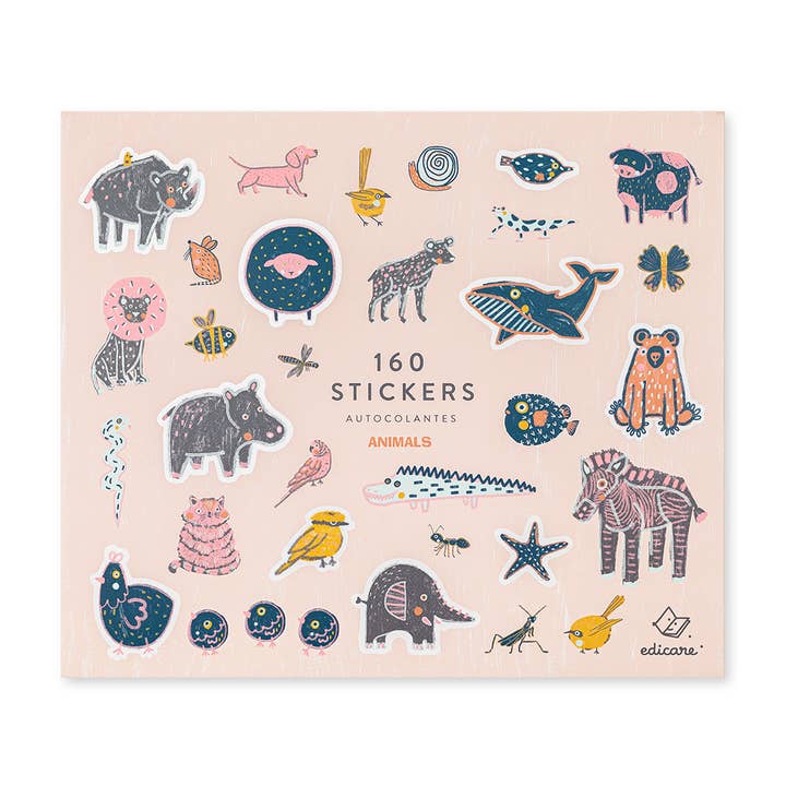 ANIMALS - 160 STICKERS for wholesale by Edicare Editora, Lda.