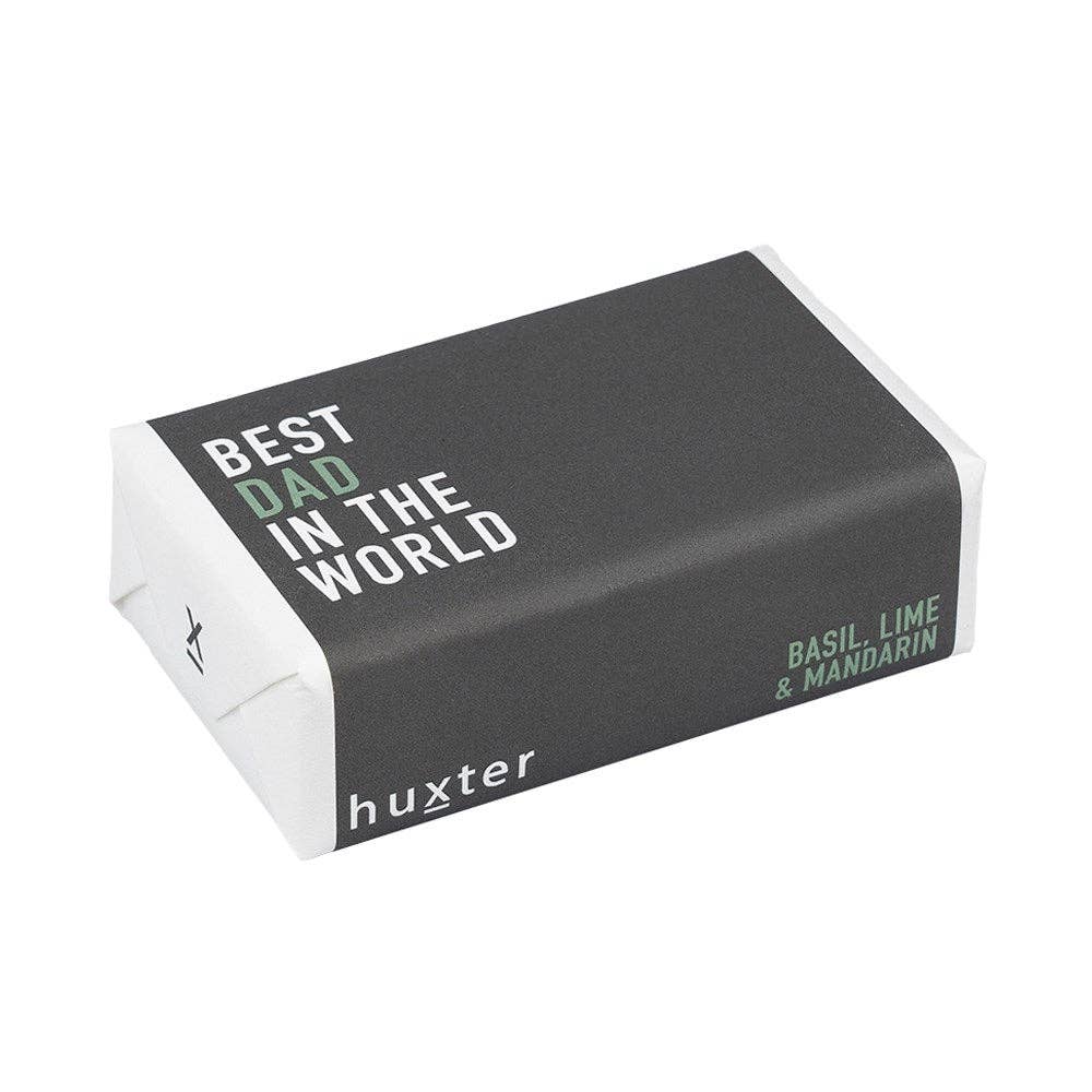 Huxter - Wholesale Bar Soap - 'Best Dad in the world - Grey Triple-milled soap0