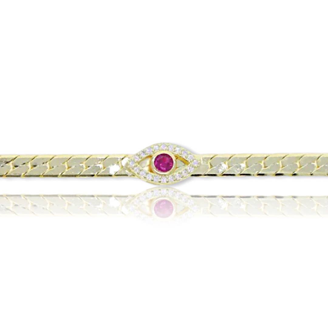 KIKICHIC - Wholesale Choker/Collar - Color Evil Eye Herringbone Choker Necklace2