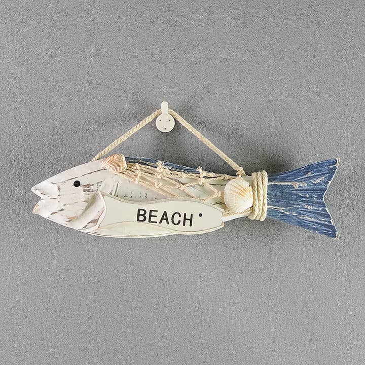 Coastal Hanging Decor - Fish wood crafted with qoutes for wholesale by HUIRESOURCE