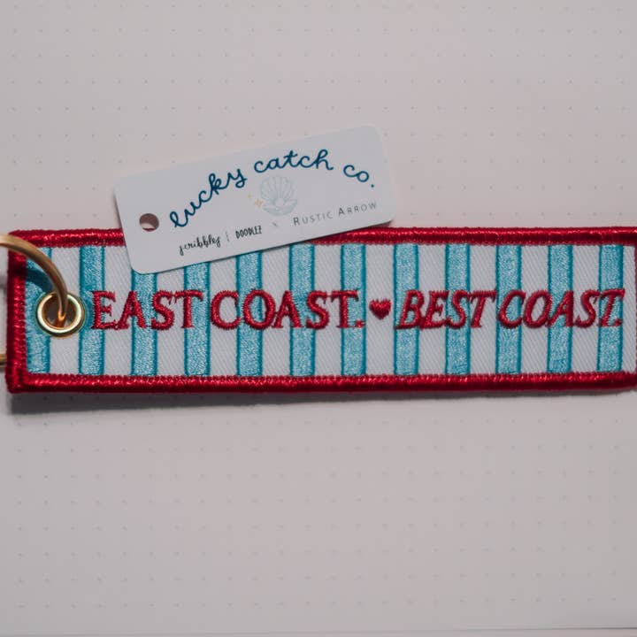 Scribbles and Doodlez - Wholesale Keychain - Unisex - east coast love | patch embroidered keychain