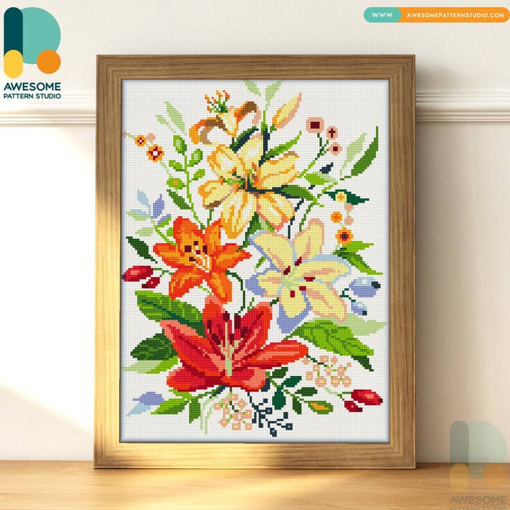 DS1048-120x162 Lily, Diamond Painting Kit for wholesale by Awesome Pattern Studio