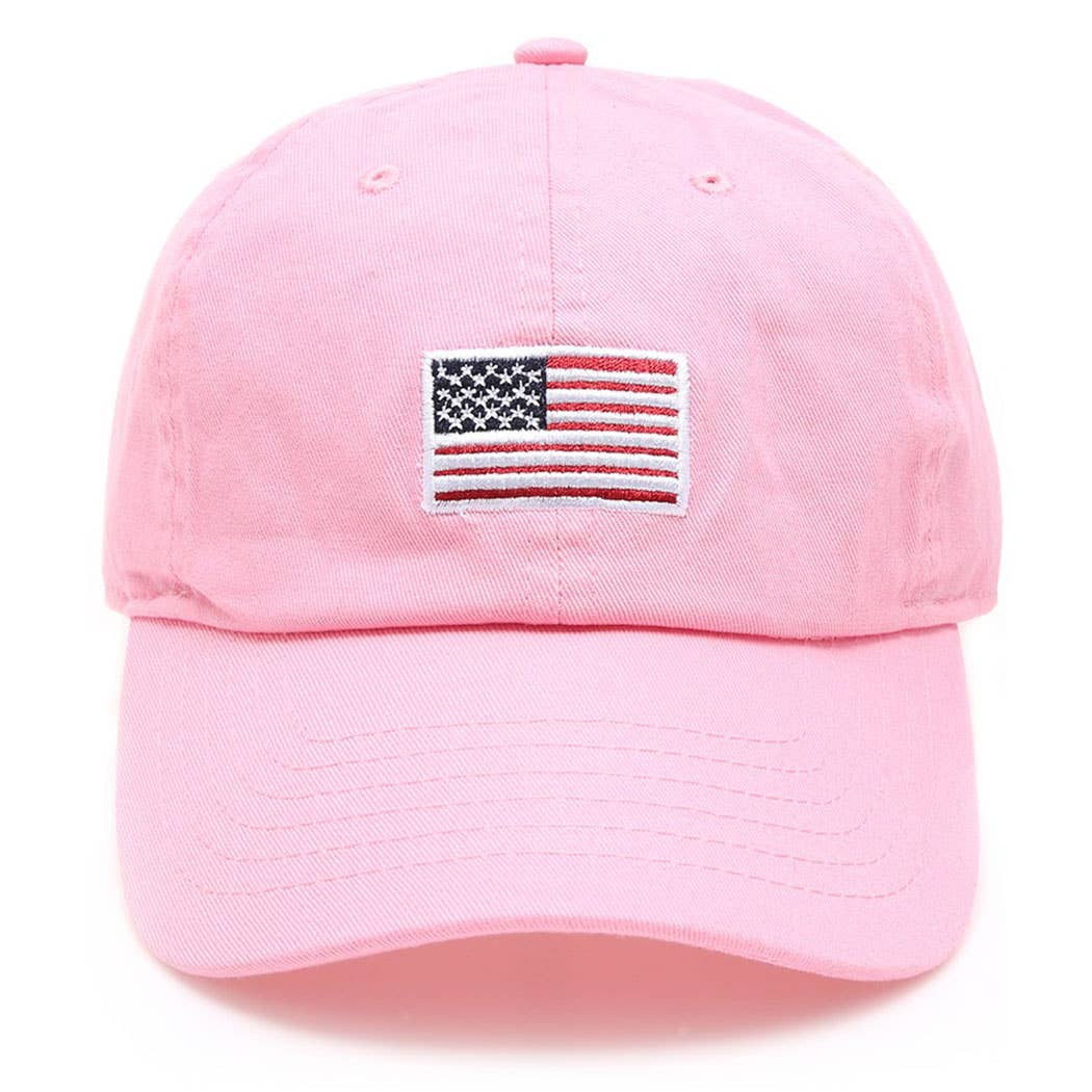 Fashion City – wholesale Baseball cap – Unisex – American Flag Patched Cotton Baseball Cap8