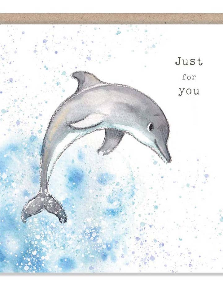 Wenskaart - Dolfijn 'By the Seashore' serie - SEA01 voor wholesale door Paper Shed Design Ltd