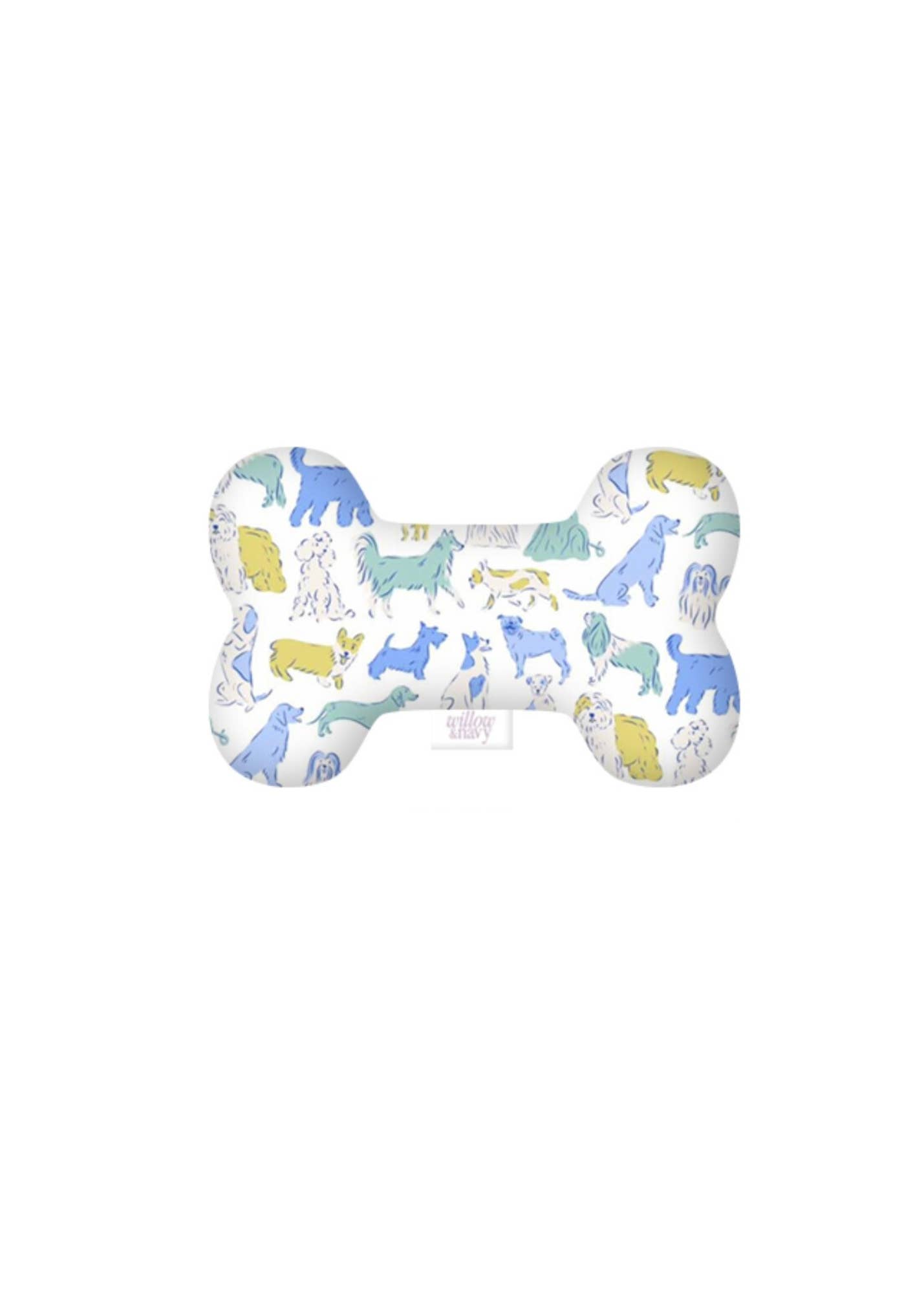 Willow & Navy - Wholesale Pet Plush Toy - Dog - Blue Dog Bone Squeaky Plush Toy