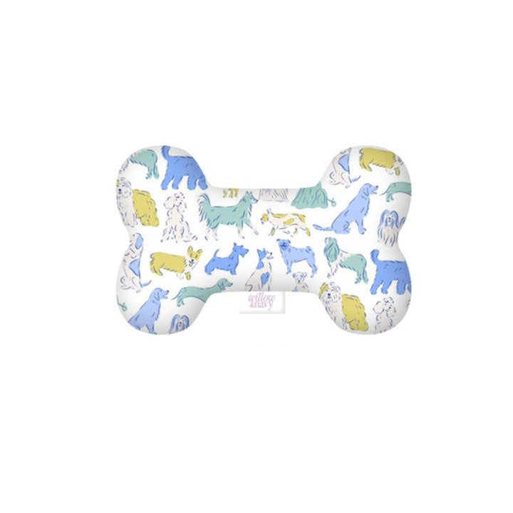 Willow & Navy - Wholesale Pet Plush Toy - Dog - Blue Dog Bone Squeaky Plush Toy0