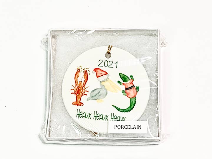 Sew Many Blessings LA - Vente Objets de décoration - Décoration de Noël 2023 | Trio - Écrevisse, alligator, pélican2