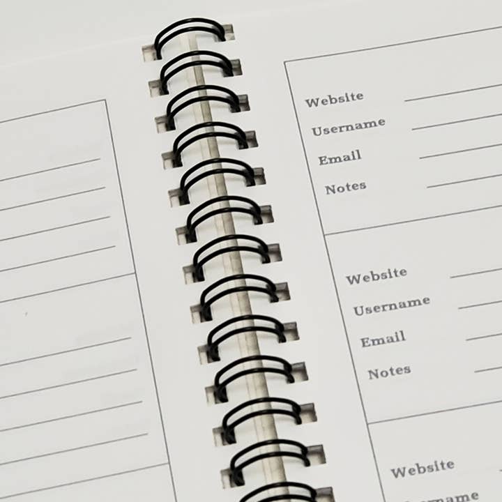 Line & Script - Wholesale Notebook - Golden Stripes Password Organizer Notebook5