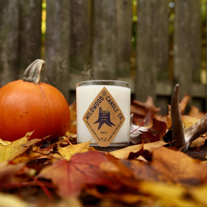Wildwood Candle Co. - Wholesale Jar/Filled Candle - 11 oz Maple Soy Candle - Sweet Potato Nutmeg Maple Syrup3