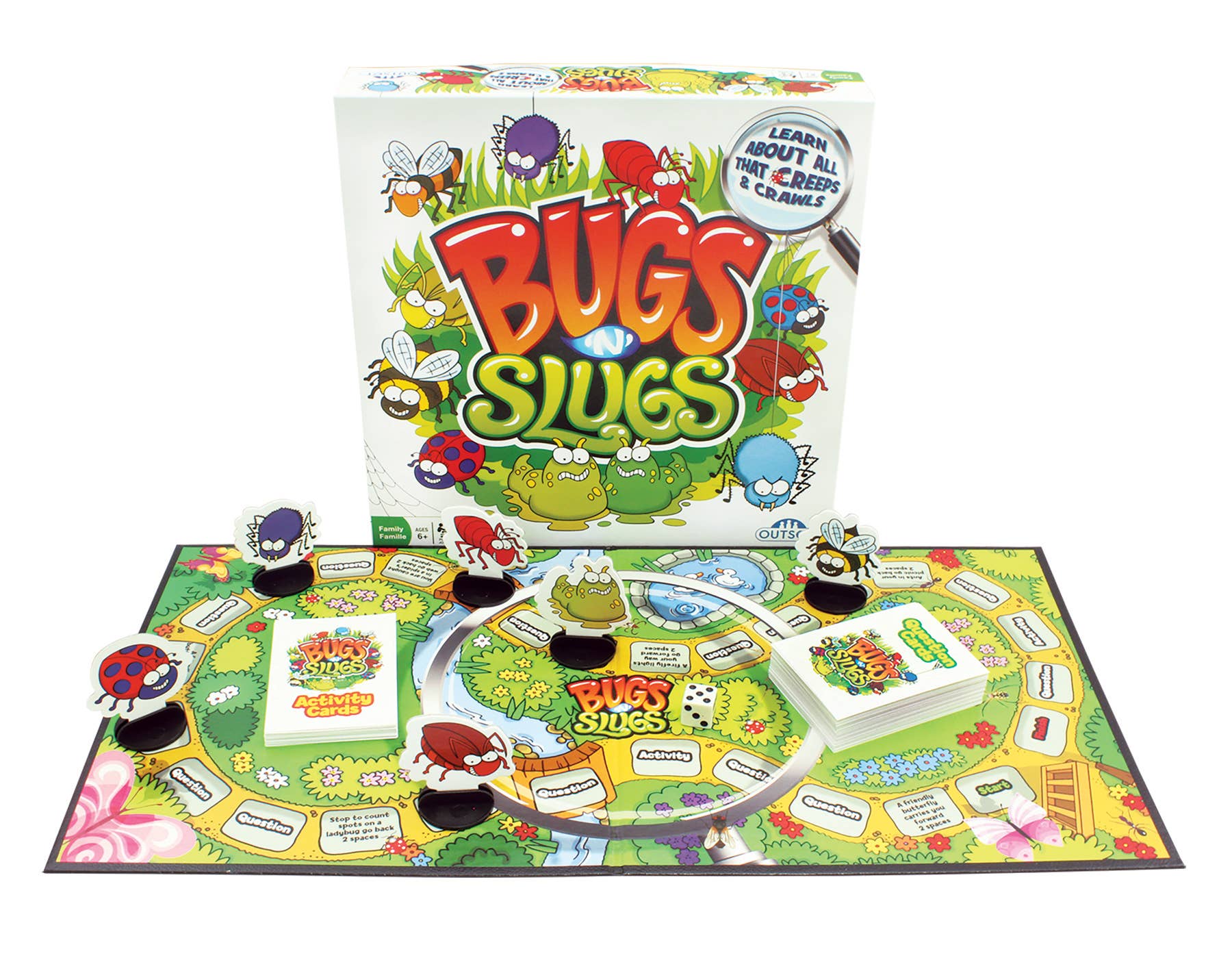 Outset Games and Cobble Hill Puzzles - Wholesale Board Game - Bugs 'N' Slugs Board Game - A Creepy Crawly Adventure 🐞2