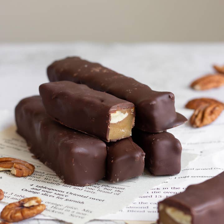 Break Free Candy – wholesale Chokladkaka – Vegan Pecan Bliss TM Godisbar (Förpackning med 12)