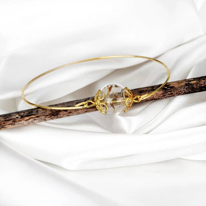 MadamLili - Wholesale Bangle Bracelet - Dandelion Dandelion Seed Bangle - Gold plated5
