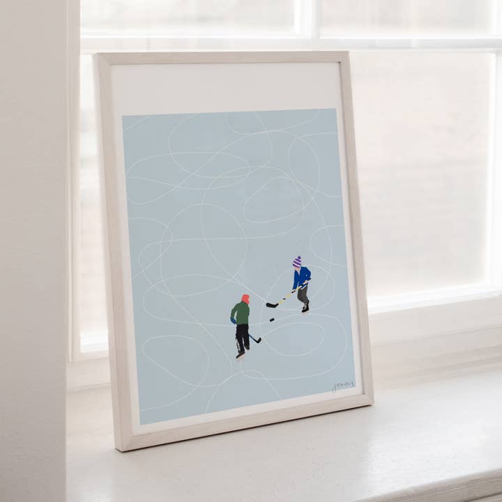Jorey Hurley - Wholesale Art Print - Pond Hockey Art Print. Signed. Unframed. 230224
