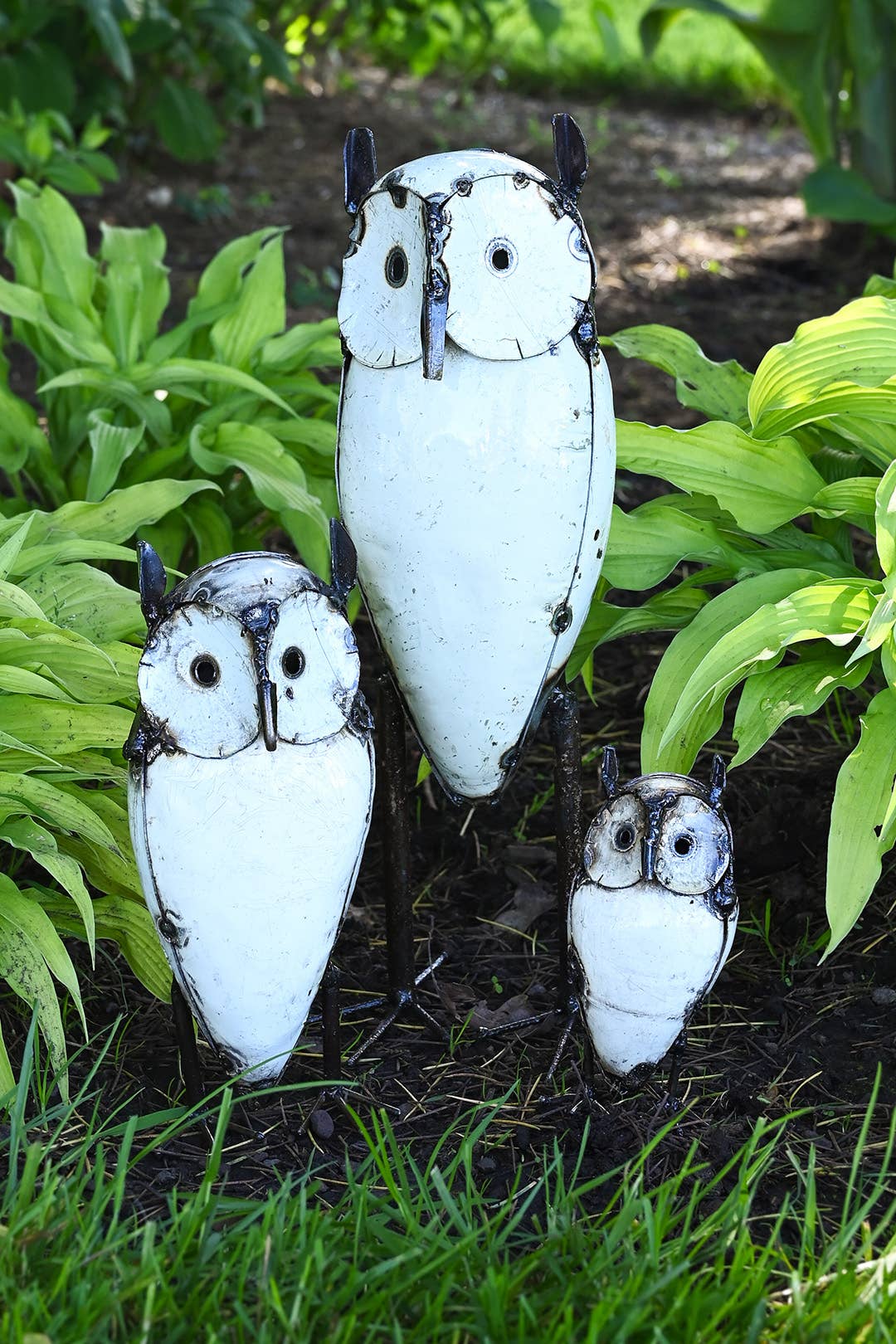 African Modern - Wholesale Sculpture - Horned Owl Recycled Metal Garden Sculptures3