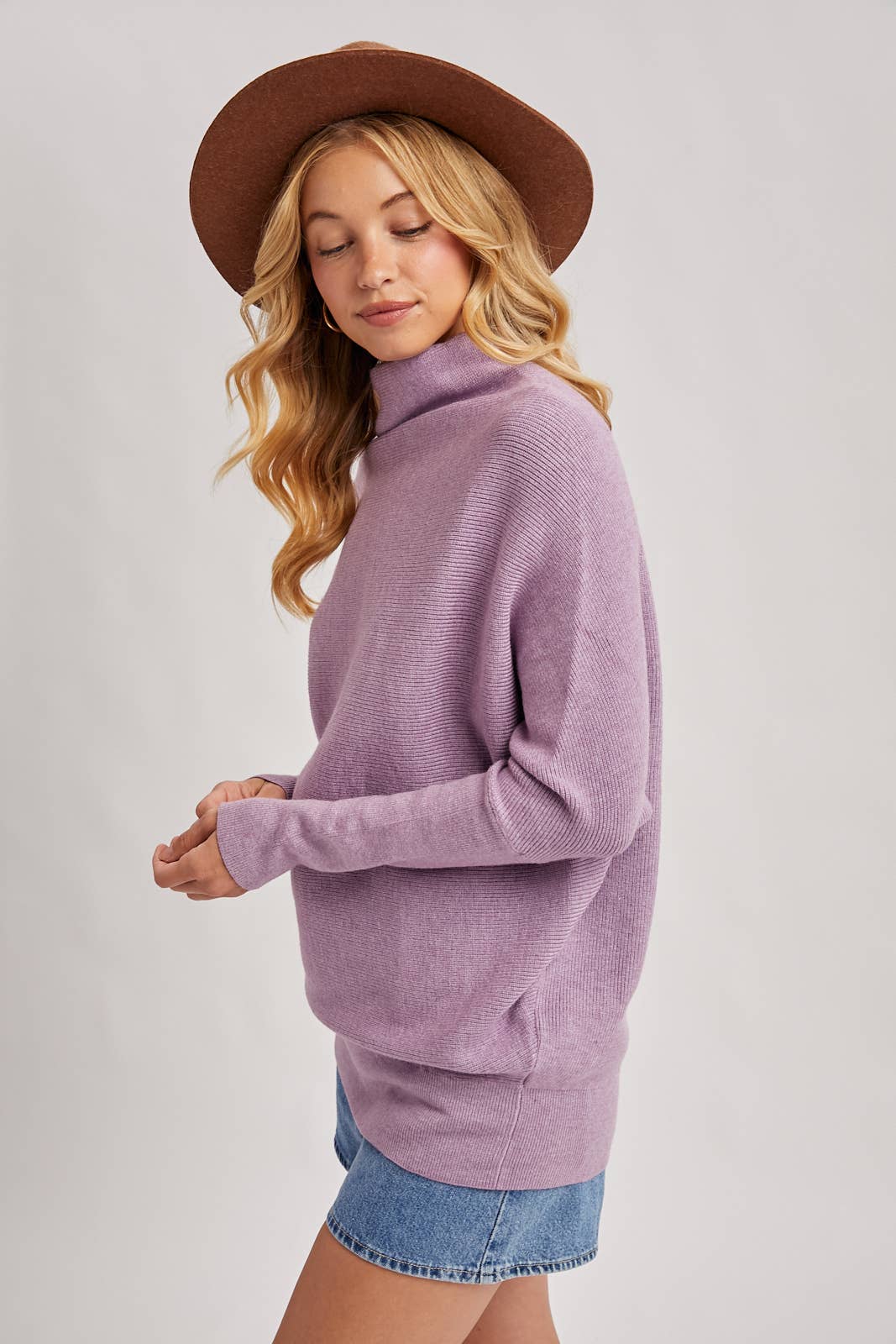 Bluivy - Wholesale Knit Sweater - Women's - SLOUCH NECK DOLMAN SLEEVED PULLOVER16