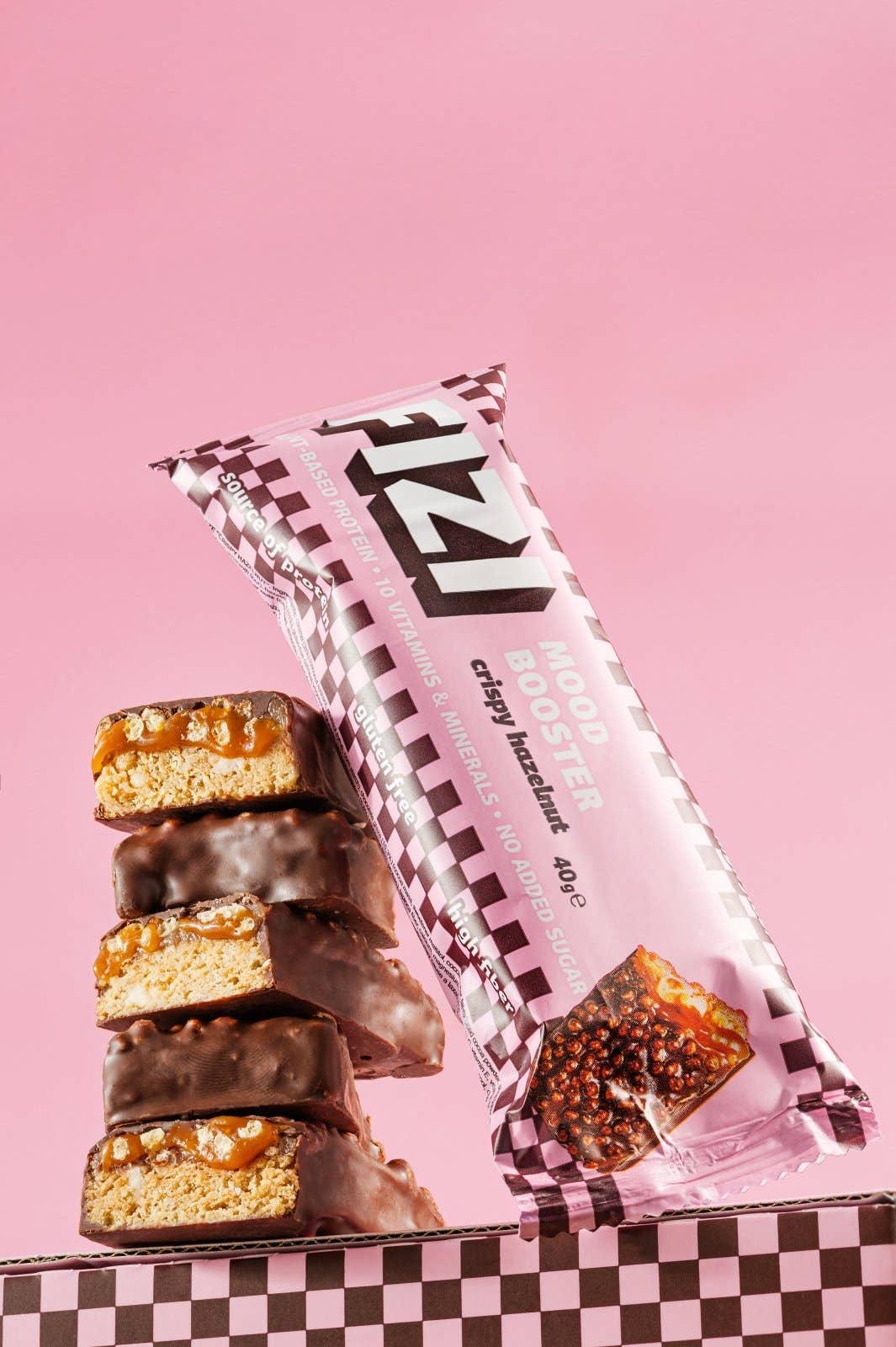 FIZI - Wholesale Snack Bar - MOOD BOOSTER "CRISPY HAZELNUT” 12 X 40G4
