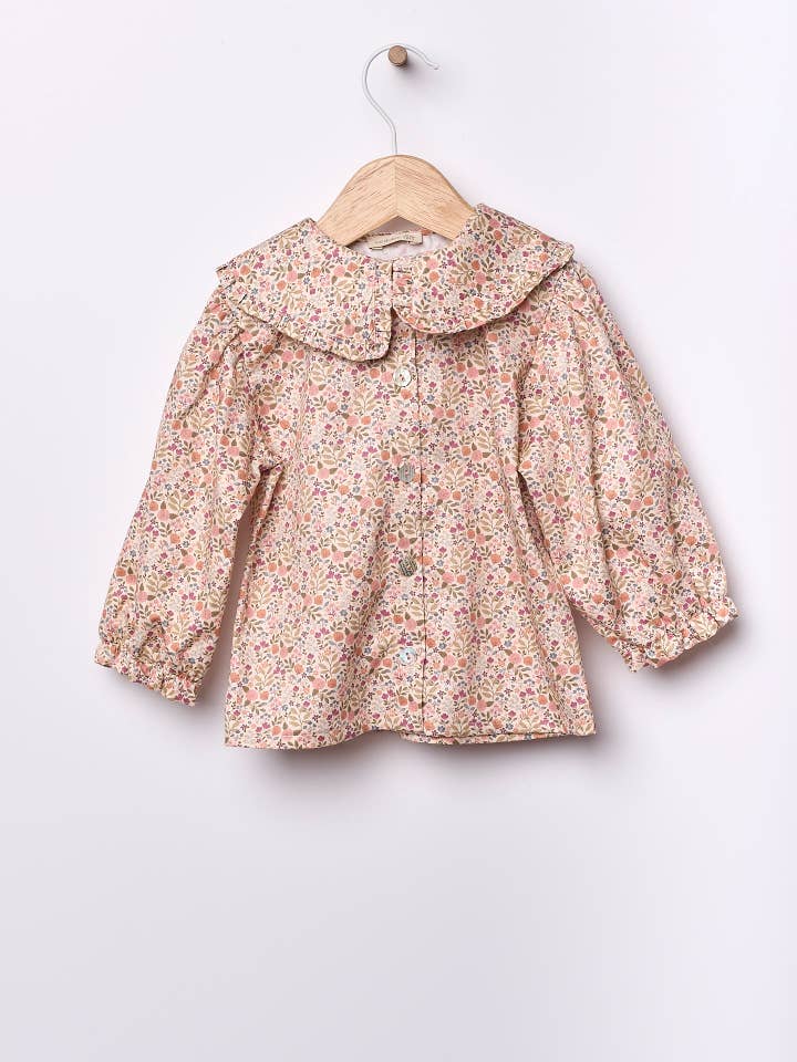 Blouse en coton à motif floral | ÉCOLE ET AMUSEMENT pour la vente par Wedoble: sustainable children's fashion