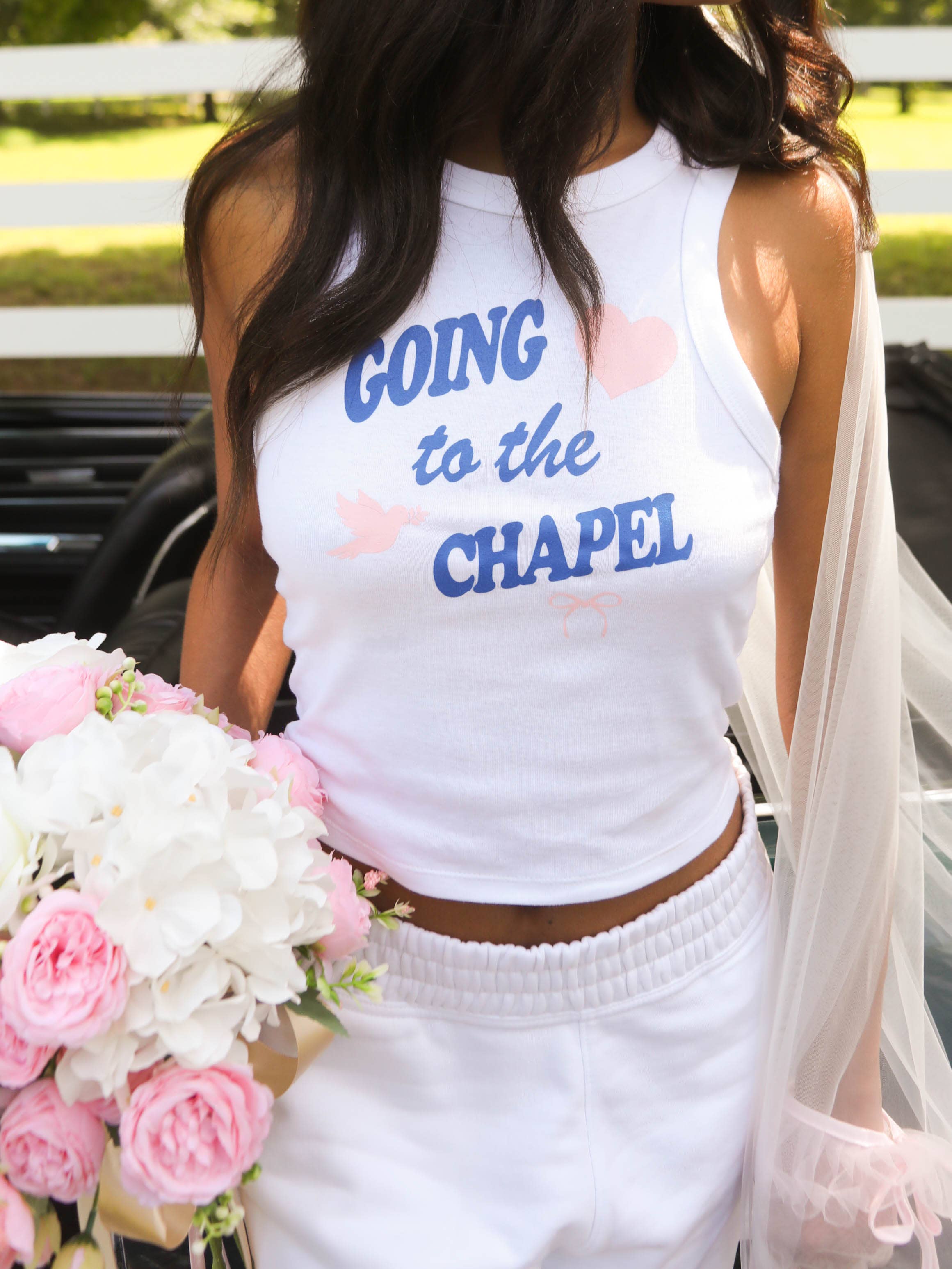 FRIDAY + SATURDAY - Wholesale Tank Top - Women's - F+S: GOING TO THE CHAPEL TANK1