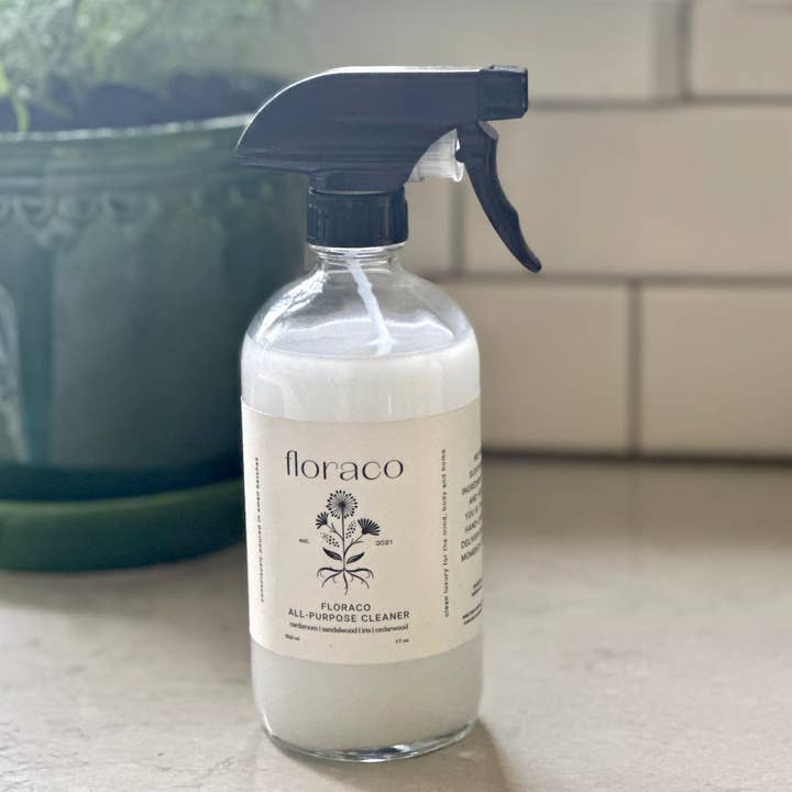 Floraco All-Purpose Cleaner: Cedarwood, sandalwood, iris and cardamom and other Purchase Wholesale all purpose cleaner. Free Returns & Net 60 Terms on Faire trending on Faire.