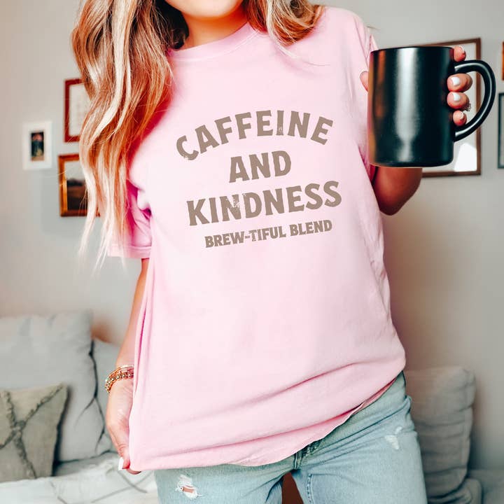 P E T I T R U E - Wholesale Screen Printed T-Shirt - Women's - Funny Coffee Lover Graphic Tee Funny Tshirts Coffee Shop