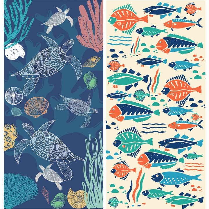 Double Sided Beach Towel-Sand Resistant-QuickDry-UnderTheSea for wholesale by Buzzee